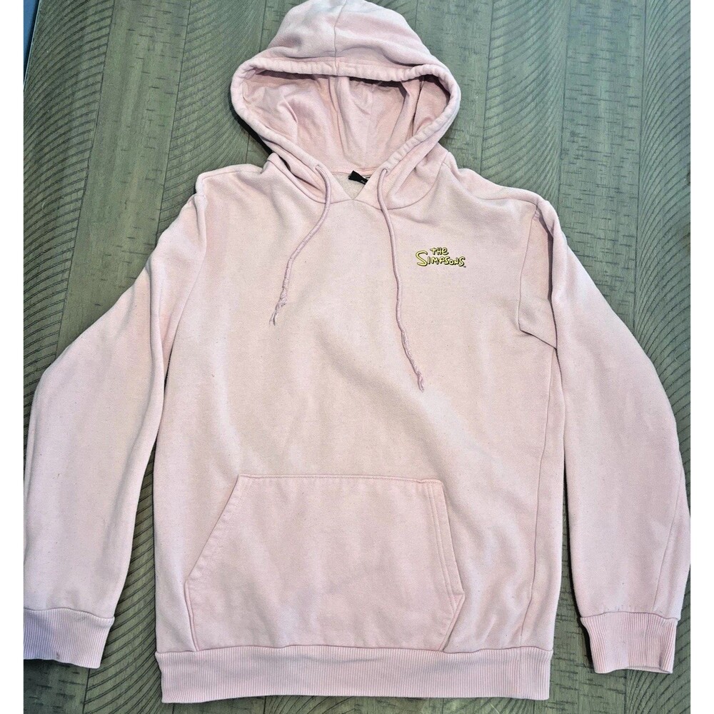 The Simpsons Womens Size Small Hoodie Sweatshirt Shirt Top Pullover Pink
